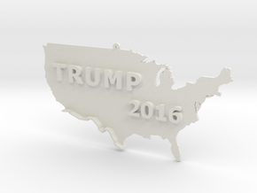 Trump 2016 USA Ornament - Border Wall in White Natural Versatile Plastic