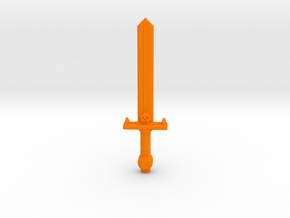 ROTU Skeleton Sword in Orange Processed Versatile Plastic