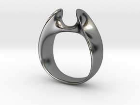 Wormhole Ring Size 12 in Polished Silver