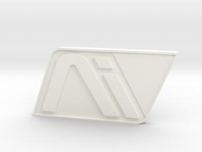 Andromeda White Badge in White Processed Versatile Plastic