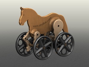Horse Toy Www.endtas.com in White Natural Versatile Plastic