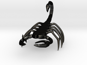 Scorpion pendant in Matte Black Steel