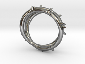 Rose Thorn Ring - Sz.7 in Fine Detail Polished Silver