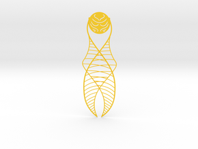 Golden Snitch Bookmark in Yellow Processed Versatile Plastic