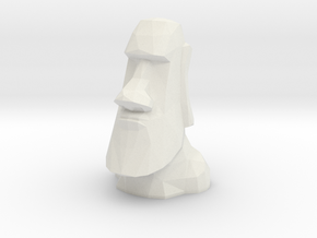 Moai LED Tea Light Holder in White Natural Versatile Plastic