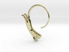 Leaping Cat Earring in 18k Gold Plated Brass