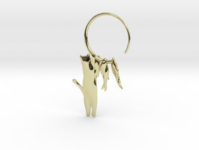 Fishing Cat in 18k Gold Plated Brass