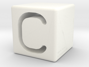 Mental Block C in White Processed Versatile Plastic