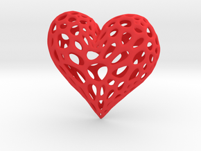 Organic Heart in Red Processed Versatile Plastic
