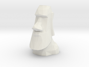 Moai Single Flower Vase in White Natural Versatile Plastic