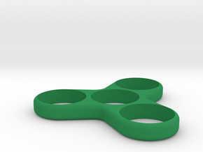 Mini Spinny - Small Hand Triple Spinner in Green Processed Versatile Plastic