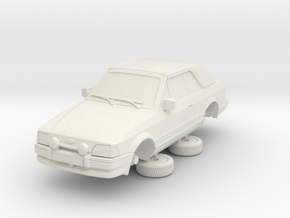 1-64 Ford Escort Mk4 2 Door Cabriolet in White Natural Versatile Plastic