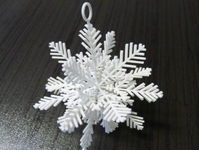 Snowflake for Decoration in White Natural Versatile Plastic