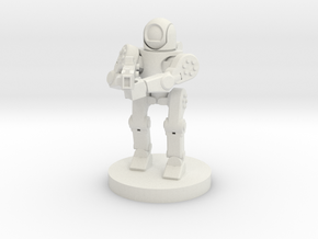 Rifle Sentry Robot (18mm Scale) in White Natural Versatile Plastic