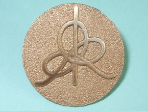 IHES Logo Lapel Pin in Polished Bronze Steel