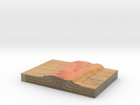 GS-B90 Side B (Scaled Tectonic analogue model) in Glossy Full Color Sandstone