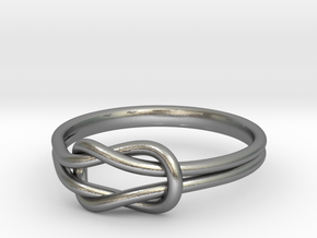 Square Knot Promise Ring in Natural Silver: 6 / 51.5