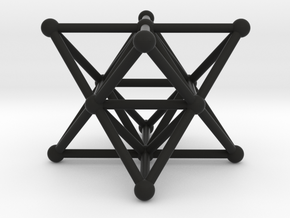 Merkaba - Star tetrahedron in Black Natural Versatile Plastic