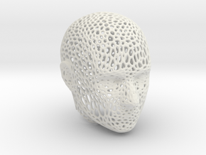 Voronoi Head in White Natural Versatile Plastic