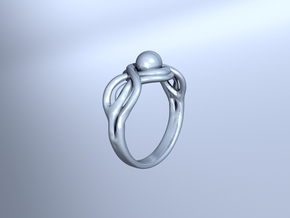 Curvy Ring in Polished Silver