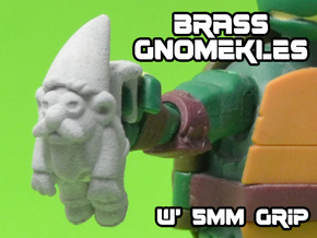 Brass Gnomeckles (5mm) in White Natural Versatile Plastic