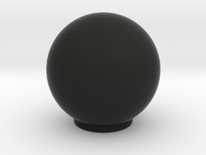 Railbox Knob Round in Black Natural Versatile Plastic