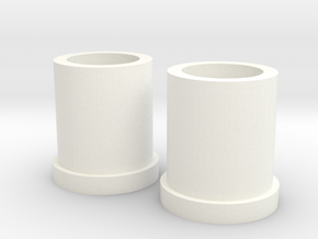 Fork Plain Bearings Option in White Processed Versatile Plastic