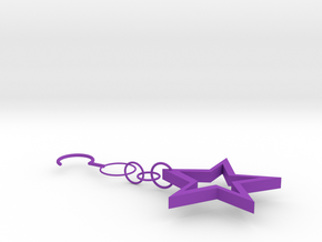 Star Earrings in Purple Processed Versatile Plastic