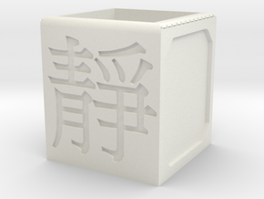 Chinese pen case in White Natural Versatile Plastic