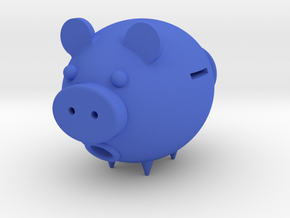 Pig–type savings    deposit in Blue Processed Versatile Plastic