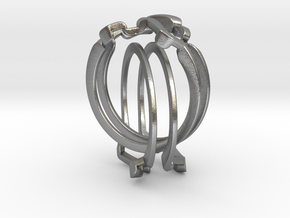 Holistic Ring interlocking metal in Natural Silver (Interlocking Parts)