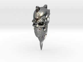 Swirl Skull in Polished Silver