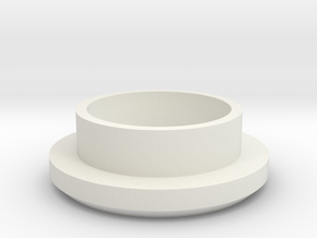Charging Cap - 1" Thick Wall Blank  in White Natural Versatile Plastic