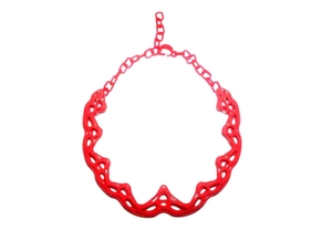 FutureFlower Necklace in Red Processed Versatile Plastic