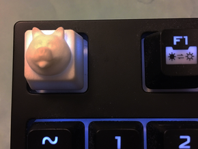 Fat Shiba Cherry MX Keycap in White Processed Versatile Plastic