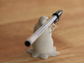 Mutan Man-eating Snowman Pen Holder in White Natural Versatile Plastic