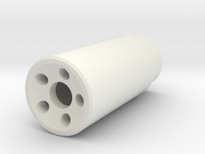 Muzzle Device in White Natural Versatile Plastic
