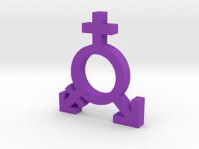 Feminism Symbol in Purple Processed Versatile Plastic