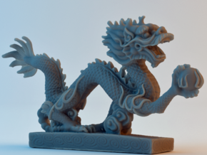 Chinese Dragon in Tan Fine Detail Plastic