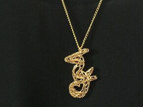 Gloria the Seahorse in 14k Gold Plated Brass