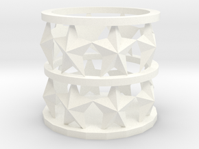 star candle Holder in White Processed Versatile Plastic