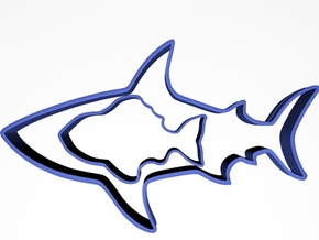 Cookie Cutter Shark and Fish in Blue Processed Versatile Plastic