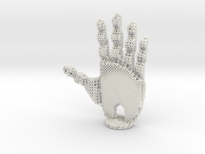 Robotic Hand in White Natural Versatile Plastic