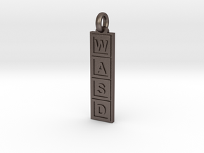 PC Gamer's Keyring/Pendant in Polished Bronzed Silver Steel