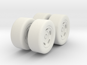 Spyhunter Car Wheels in White Natural Versatile Plastic