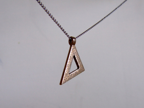 Isosceles set square in Polished Bronzed Silver Steel