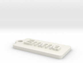 Name Tag Emma Key chain Fob Zipper Tag 2x1x02in in White Natural Versatile Plastic
