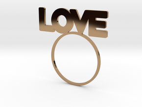LOVE [LetteRing® Serie] in Polished Brass