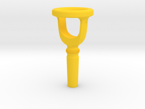 Tuba Cut-Away Mouthpiece Trainer - 1.30 Inch ID in Yellow Processed Versatile Plastic