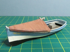 4mm Scale Fishing Boat in White Processed Versatile Plastic: Small